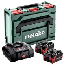 Image of Metabo Basic Set 2 x 8.0Ah LiHDX Tabless Battery with ASC290 Charger & Metabox