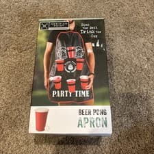 Image of Beer Pong Apron Cups and Balls Party Time by Meridian Point NIB