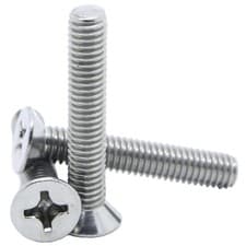 Image of M2 M2.5 M3 PHILLIPS COUNTERSUNK MACHINE SCREWS A2 STAINLESS STEEL FLAT BOLTS