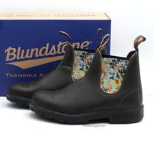 Image of US Size 9.5 / UK 6.5 Women's Blundstone 2204 Floral Chelsea Boots Brown/Teal