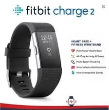 Image of Fitbit Charge 2 Fitness Health Smartwatch Heart Rate Monitor Activity Tracker