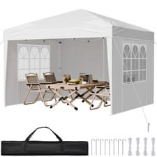 Image of VEVOR Pop Up Canopy 10 x 10 FT Pop Up Gazebo Tent with 3 Sidewalls & 2 Windows