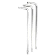 Image of 3 Pcs T45 Anti Tamper Proof Torx Hex Key Wrench with Hole 6.42" Long Arm, Silver