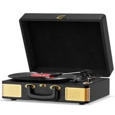 Image of FYDEE Vinyl Record Player Built-in 2 Speakers Bluetooth Retro Vinyl Music Player