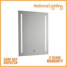 Image of Bathroom LED Motion Sensor Mirror with Shaver Socket IP44 Vanity Light Mirrors