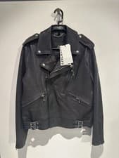 Image of Brand New Belstaff Black Leather Rider Jacket 