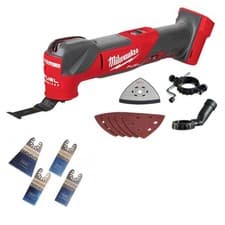 Image of Milwaukee M18FMT-0 Fuel 18v Multi-tool Naked & H4MAK 4 Piece Blade Set