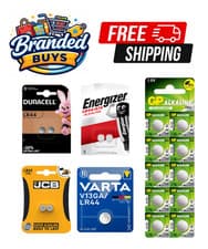 Image of LR44 Batteries AG13 357 A76 RW82 L1154 SR44 Coin Cell Button Alkaline Battery