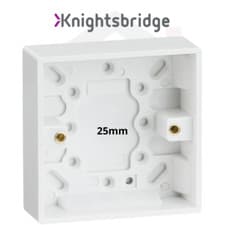 Image of Pattress Box Wall Socket Back Box Single 25mm Electrical Surface Switch Gang
