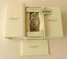 Image of Radley(£89.99RRP)Floral Dove Grey Leather Strap Epping Forest Watch RY2930A-BNIB