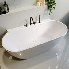 Image of Freestanding Double Ended Back to Wall Bath 1700 x 800mm - Alto ALTO1700