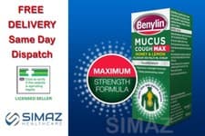 Image of BENYLIN MUCUS COUGH MAX HONEY AND LEMON or MENTHOL FLAVOUR SYRUP 150ml 300ml