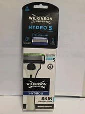 Image of WILKINSON SWORD HYDRO 5 RAZOR BLADES 9 PACK + HANDLE NEW IMPROVED Tracked Post