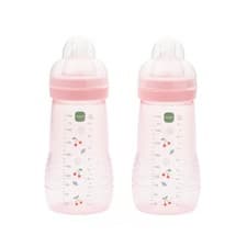 Image of Easy Active Bottles 2 Pack (2 x 270ml) Medium Flow MAM Teats Size 2 Baby