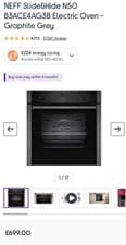 Image of Neff B3ACE4HG0B Slide&Hide N50 Electric Oven - Graphite *mark on handle*