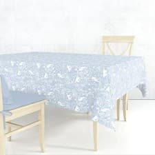 Image of William Morris Forest Life Blue 132 x 178cm Acrylic Tablecloth
