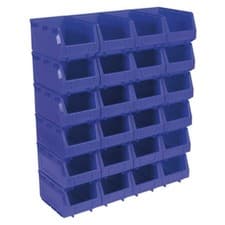 Image of Sealey Plastic Storage Bin 150 x 240 x 130mm, Blue - Pack of 24 TPS324B