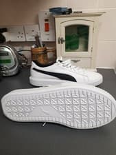 Image of Puma Breaker Leather Trainers In White 36607802 (NEW) UK 11