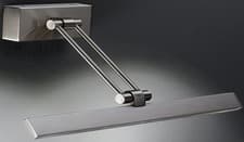 Image of Picture Light Satin Nickel 270lm Warm White 6W 350mm Slimline 35cm LED Modern