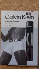 Image of Calvin Klein Mens Intense Power Cotton Trunks Pack of 3 Size M (32-34) New