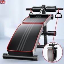 Image of Sit Up Bench Adjustable Core ABS Workout Multipurpose Thigh Support for Home Gym