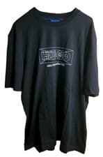 Image of Hugo Boss Mens Nufrancos Creative Dept Black Double-sided T-Shirt Size Large NWT