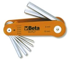 Image of Beta Set of 7 Offset Hexagon Key Wrenches 2.5mm - 10mm - Beta Tools 96/BG7