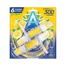 Image of Astonish Foam & Fresh Lemon Toilet Rim Block, Twinpack (2-Count)