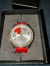 Image of Morgan Red Patent Heart Watch