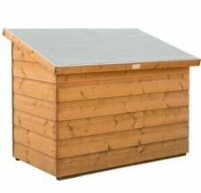 Image of ROWLINSON GARDEN WOODEN CHEST LID SHIPLAP OUTDOOR STORAGE TIMBER WOOD PATIO UNIT