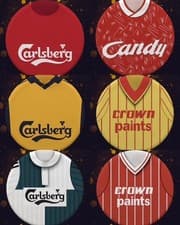 Image of Liverpool Ceramic 5cm Retro Football Shirt Magnet The Reds Glossy Fridge Magnets