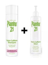 Image of plantur 21 colour treated and stressed hair caffeine shampoo and elixir tonic