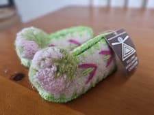 Image of K. Karagiannis Handmade Traditional Greek Woolen Slippers Leather Sole- Infant 2