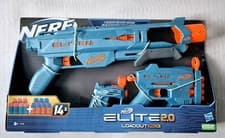 Image of Nerf Elite 2.0 Loadout Pack 3 Blue Foam Blasters With Darts By Hasbro Brand New