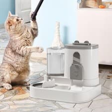Image of Pet Feeder and Water Dispenser Gravity Feeder Pet Feeding Station Cat Dog Dishes