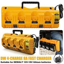Image of Fast Battery Charger For DEWALT DCB104 XR 4-Port Multi 12V/20V Lithium DCB200 UK