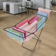 Image of 18M CLOTH DRYER RACK STAND TOWEL RAIL AIRER CONCERTINA LAUNDRY WASH WINGED DRY