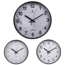Image of 12" Big Numbers Round Wall Clock Silent & Non-Ticking Retro Wall Clock Easy Read