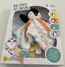 Image of Mon Doudou Des Emotions Baby Comforter Comfort Blanket French Emotions Penguin
