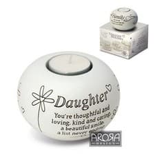 Image of Arora Said With Sentiments Daughter Tealight Candle Holder Tea Light Gift Boxed