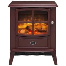 Image of Dimplex Brayford Burgundy Optiflame Freestanding Optiflame Electric Stove 2kW