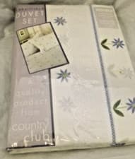 Image of DUVET SET EMBELLISHED DOUBLE DUVET COVER 78 X 78 IN + 2 PILLOWCASES 19X 29 IN
