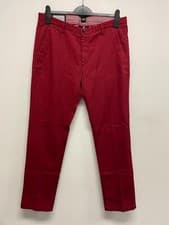 Image of HUGO BOSS CHINO TROUSERS COTTON WITH STRETCH IN RED W32 L30 BNWT 9231