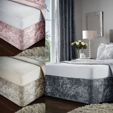 Image of Catherine Lansfield Crushed Velvet Divan Base Wrap