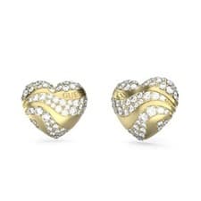 Image of Guess Heart Stud Earrings JUBE04504JWYGT RRP £40.00