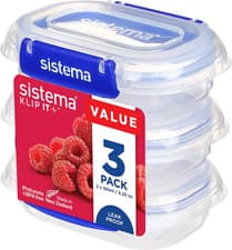 Image of Sistema KLIP IT plus Food Storage Containers | 180 Ml | 3 Piece Airtight Contain