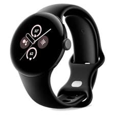 Image of Google Pixel Watch 2 GPS - 41mm - Matte Black, Obsidian Active Band - Very Good
