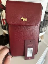 Image of Radley Pickwick Phone Bag Cross Body Merlot Leather New With Tags
