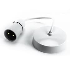 Image of Ceiling Pendant Light Fitting 6‑Inch White Bayonet (B22) Pendant for Ceiling