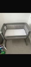 Image of Joie Roomie Glide Gliding Bedside Crib - Foggy Grey433